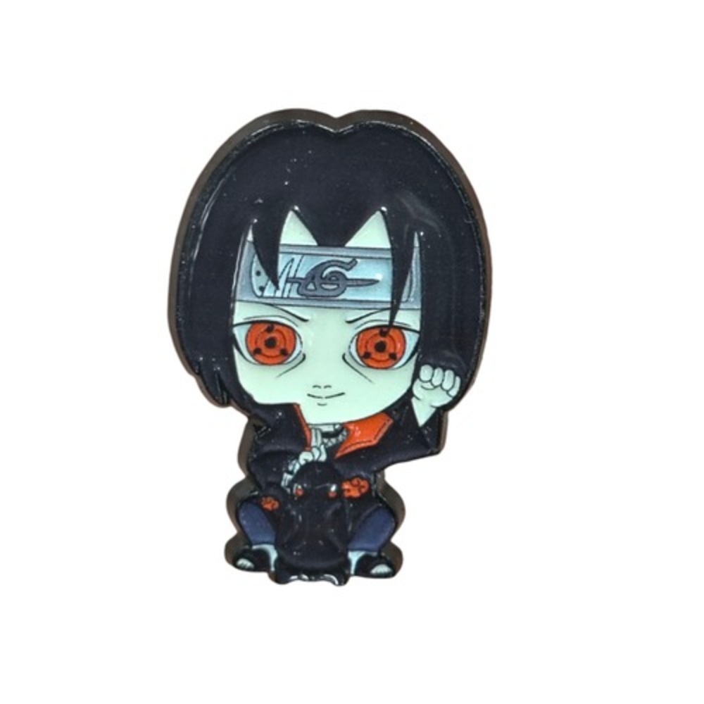 Naruto Shippuden Itachi Uchiha Chibi w/ Crow Character Enamel Pin